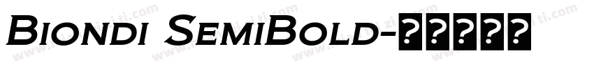 Biondi SemiBold字体转换
